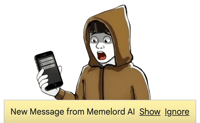 New message wojak
